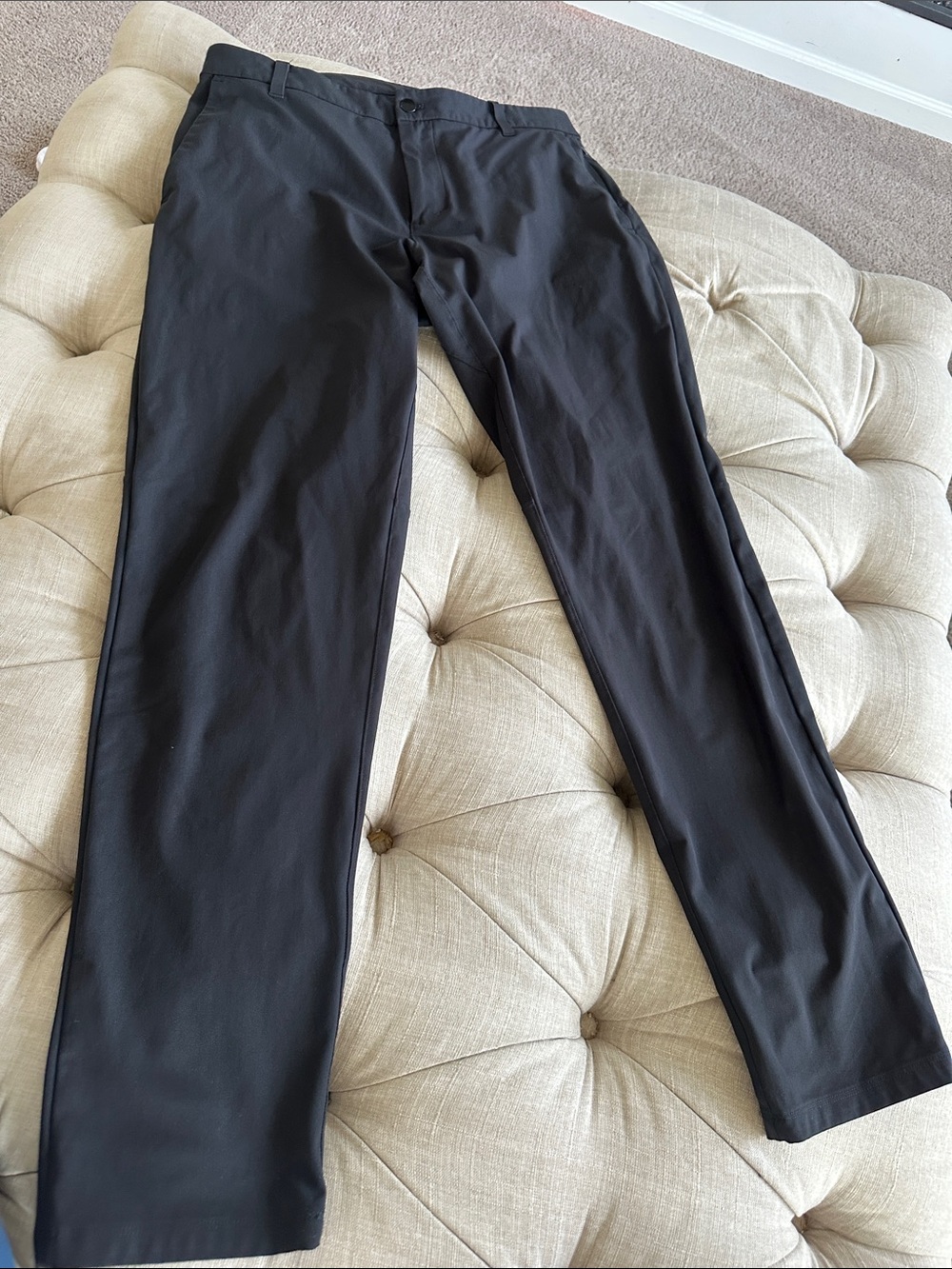 lululemon athletica Men's Black Chino-Style Performance Pants